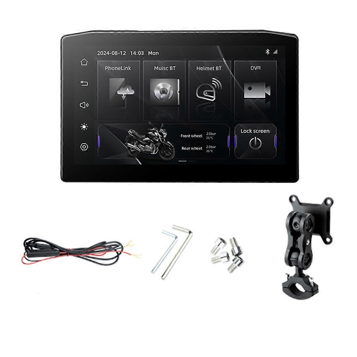 Motorcycle 6.25inch Removable Navigation Screen Wireless Carplay Android Auto Display Portable Waterproof Display