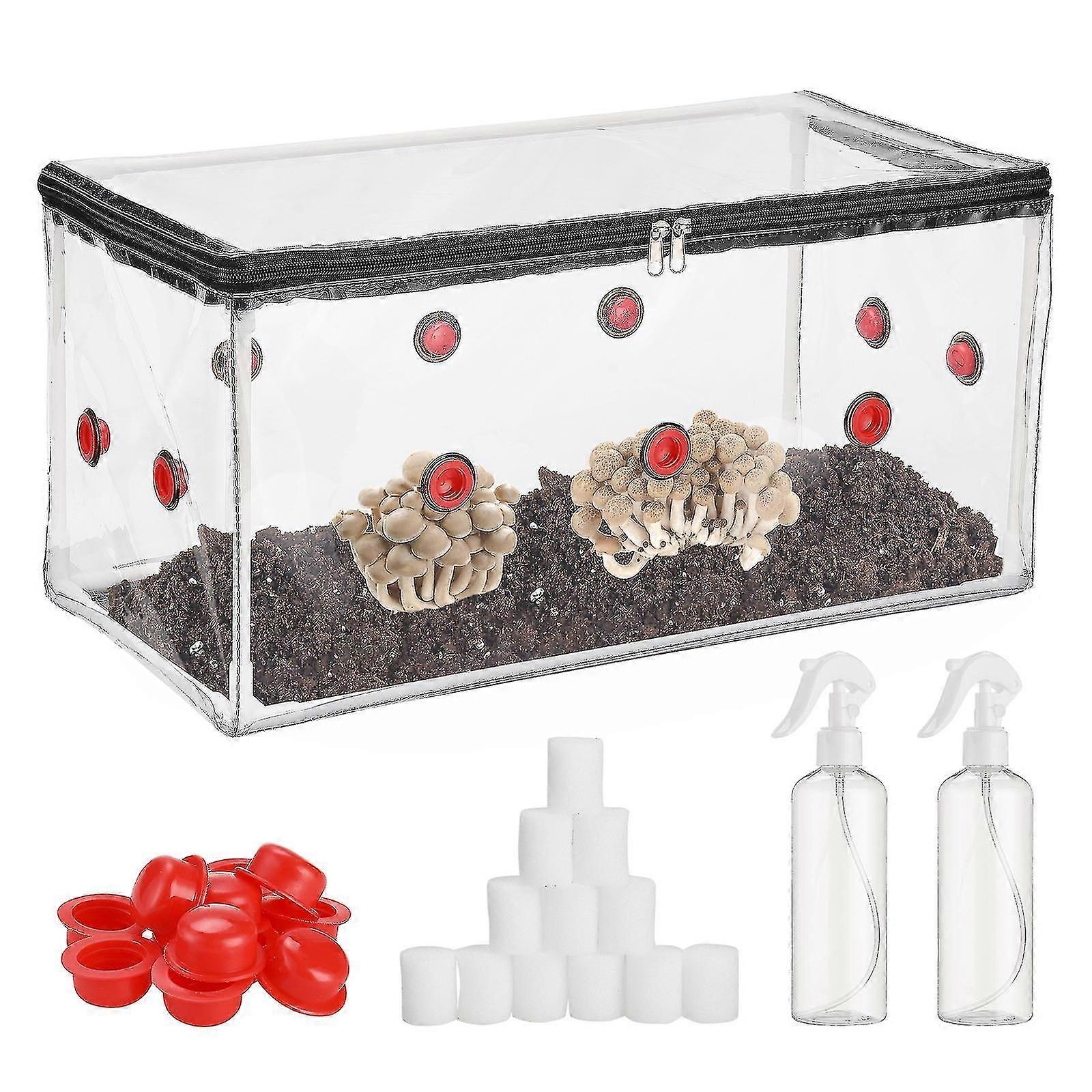 Mushroom Grow Kit with Tent Plug and Filter for Home Cultivation Fresh Air Exchange