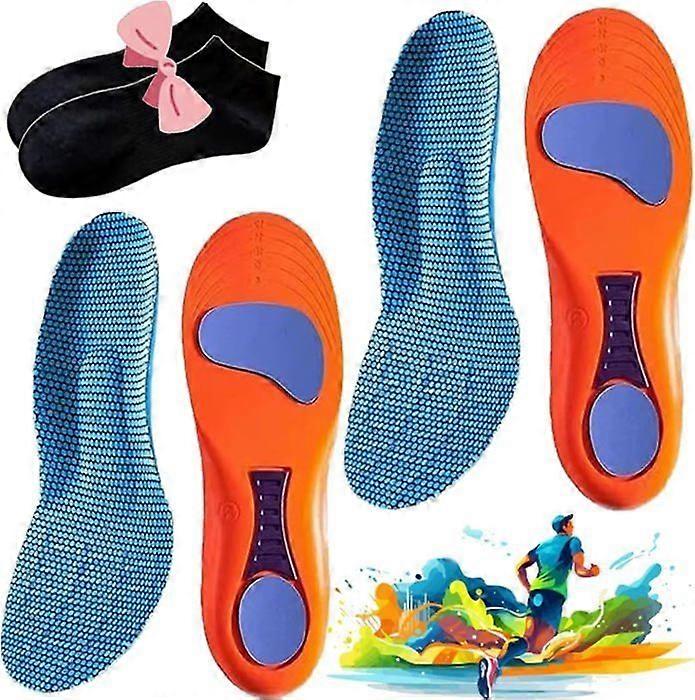 Comfort Shoe Insoles, Orthopedic Insoles, Sofela Hallux Valgus Insole Support Insoles (Blue*2 pair, 37-38)