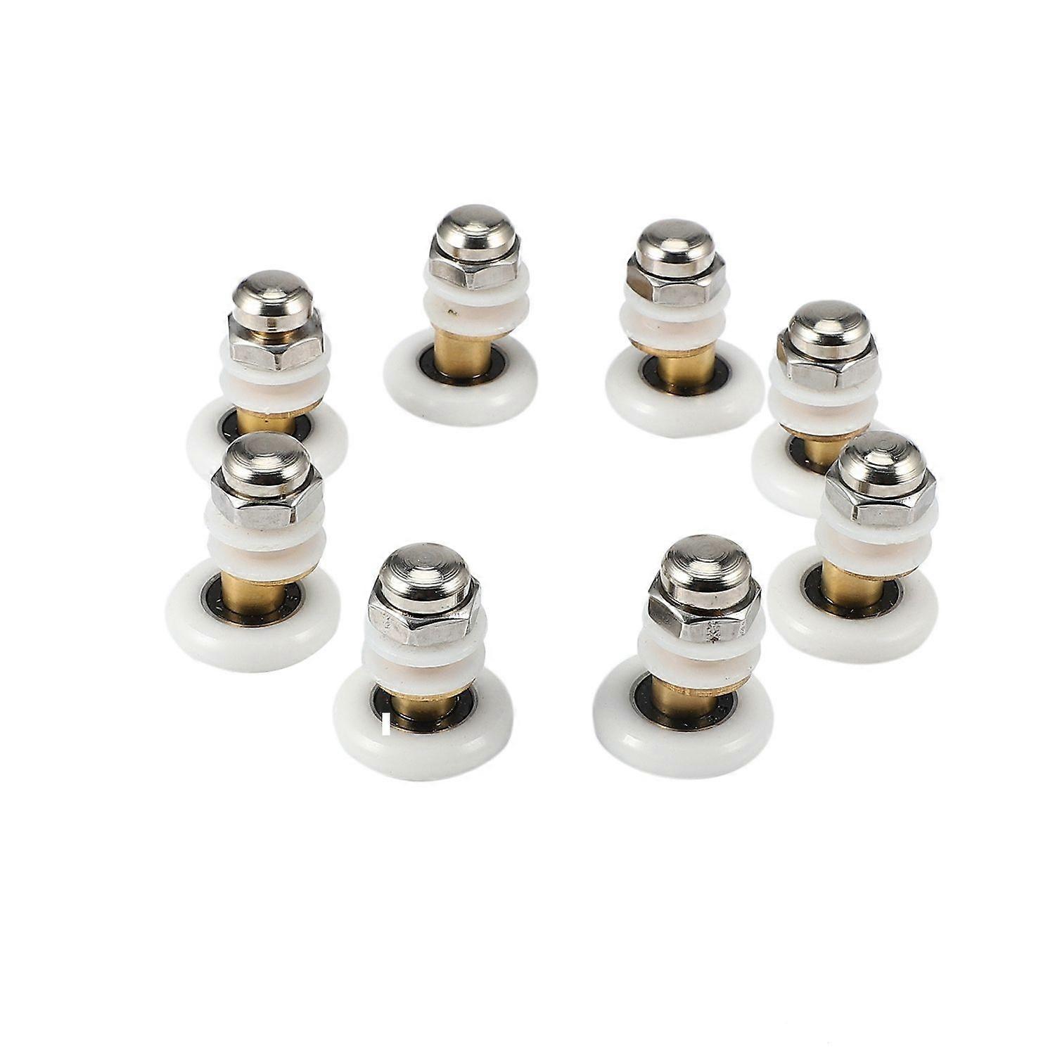 8PCS 25mm Diameter Shower Glass Sliding Door Hanging Wheel Roller Bathroom Sliding Cabinet Eccentri