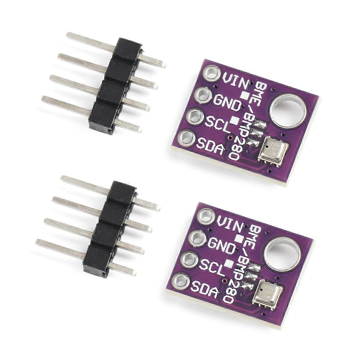 2PCS BME280 5V Sensor Module Atmospheric Pressure Temperature Humidity Sensors I2C SPI Breakout -BME280