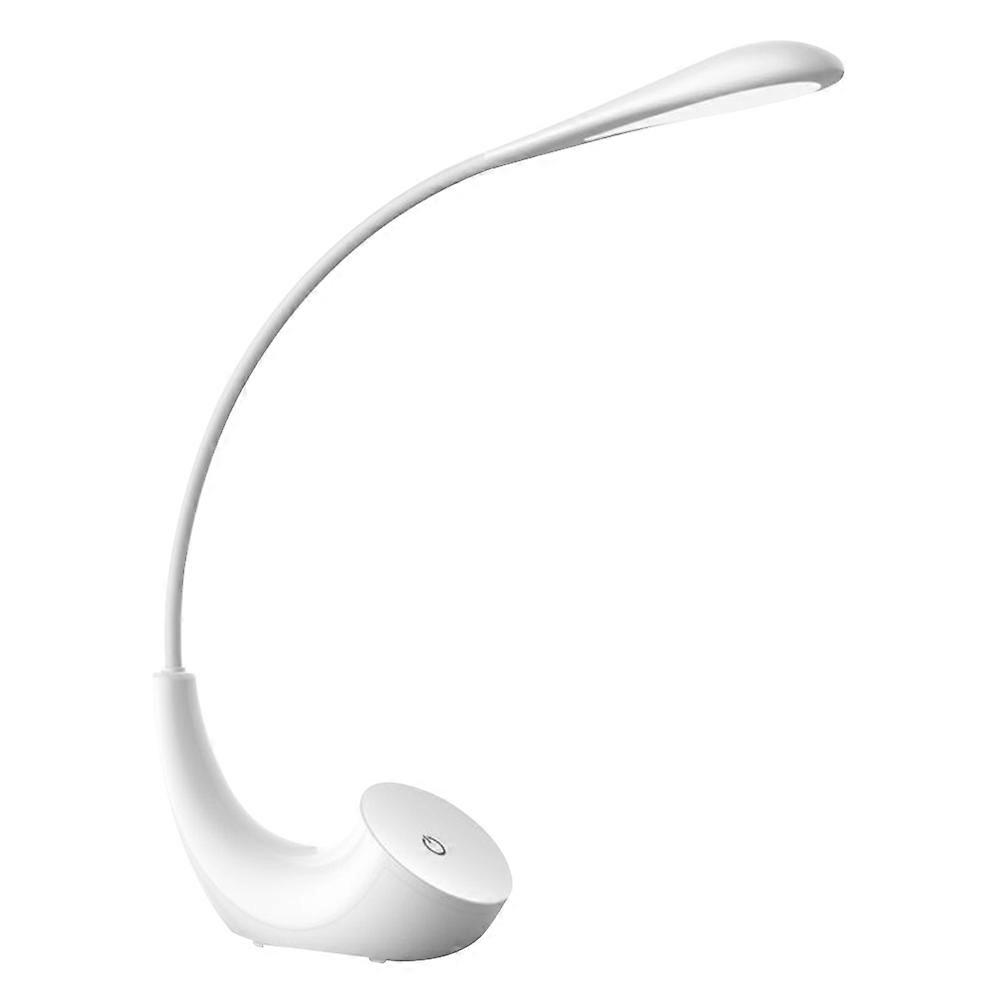 Gooseneck LED Desk Lamp with Touch Control and 3 Dimming Levels for Eye Care White Plastic 1 Piece