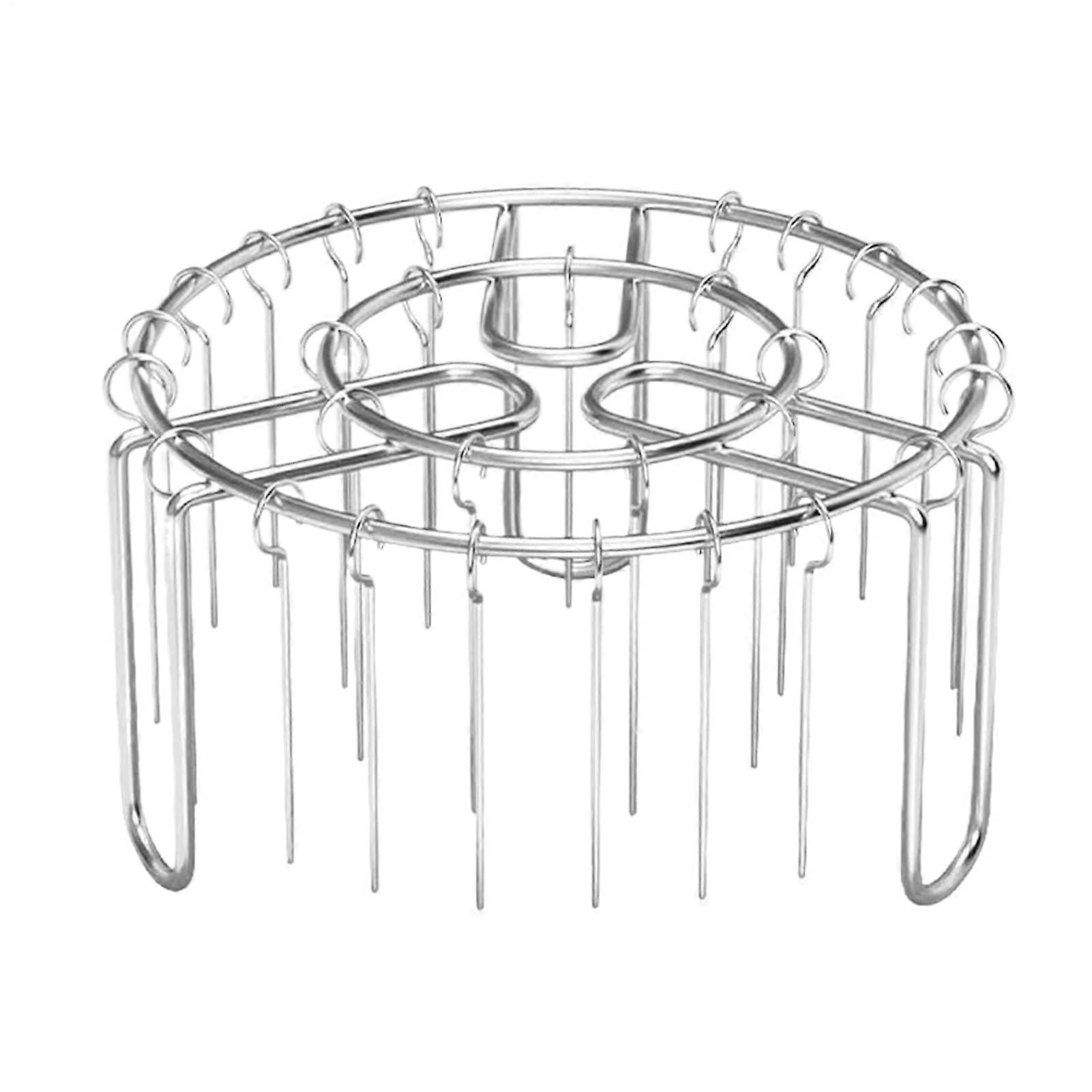 Air Fryer Rack Stainless Skewer Rack 6.5x3.74 Inches NonStick RustProof Grilling Stand Reusable Skewer Holder Silver