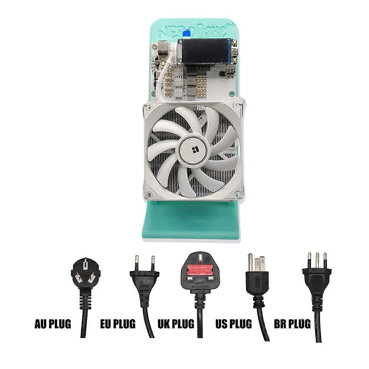 NerdQaxe++ 4.8TH/S BTC Solo Miner 75W 4XBM1370 ASIC Chip Open Source  Bitcoin Crypto