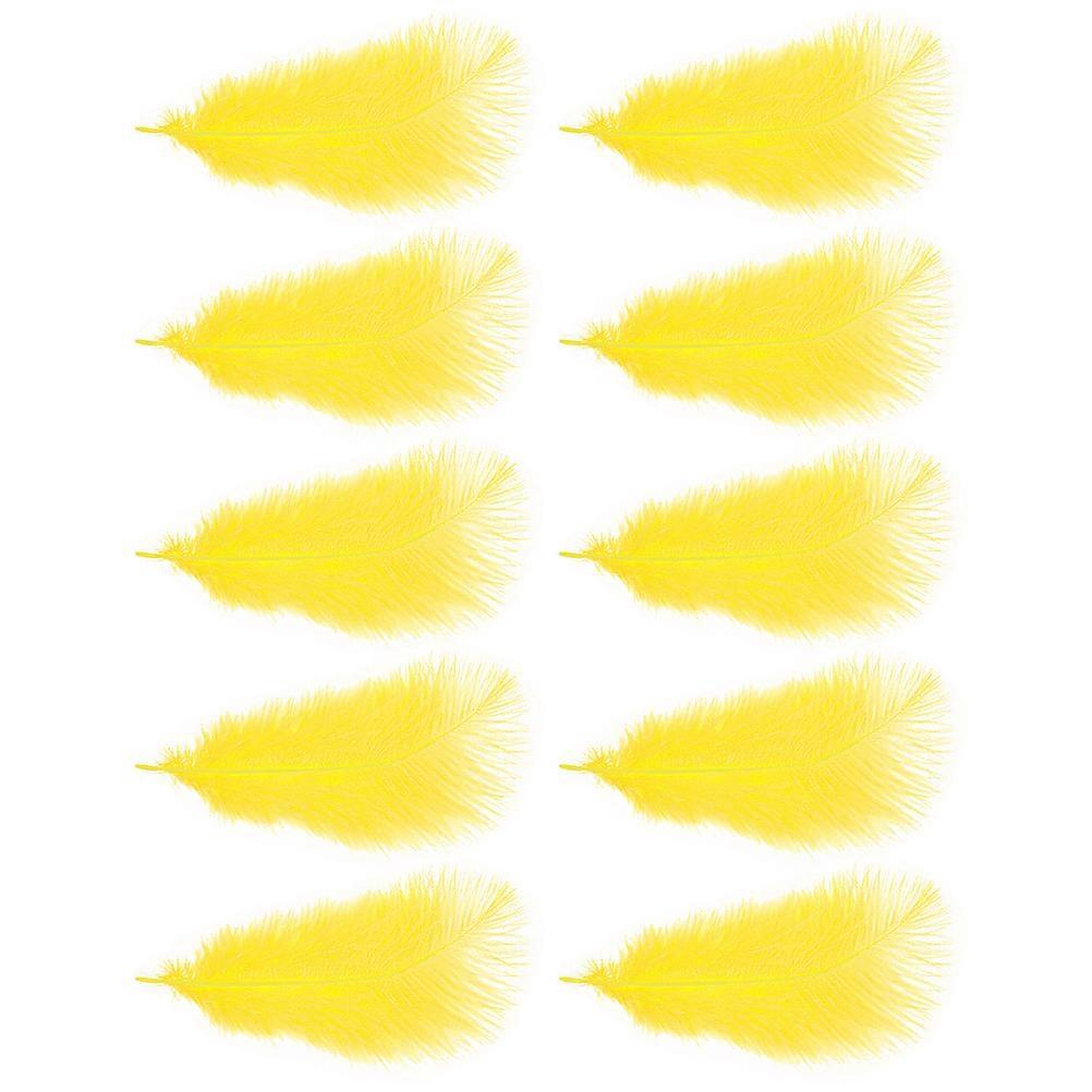 Yellow Ostrich for Decoration Authentic and Natural 10pcs Suitable for Wedding and Home Decor 1520cm