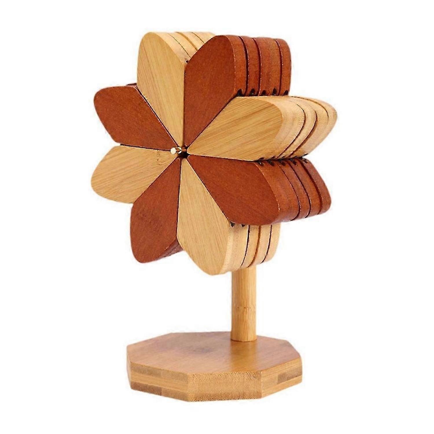 5-Piece Table Mat Set with Windmill Design Coasters for Dining Table