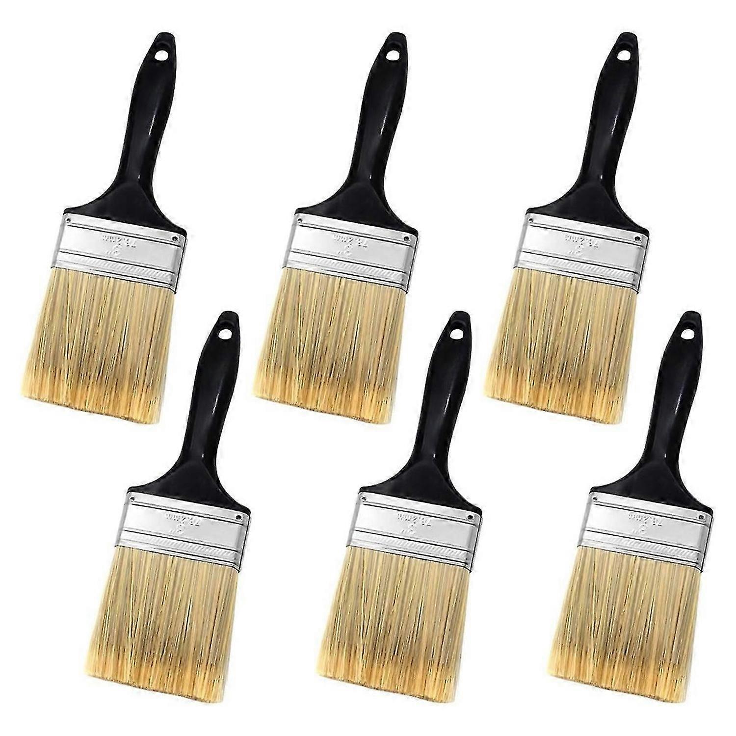3inch Flat Paint Brushes,Professional Paint Tools with Treated Handle