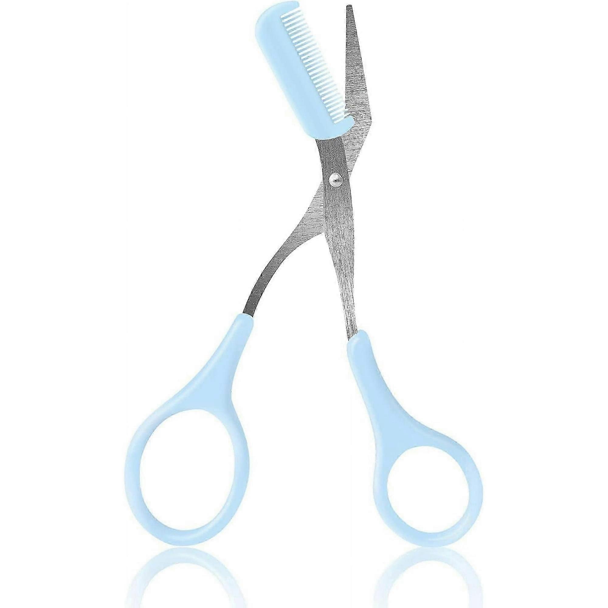 مقص تشذيب الحاجب مع مشط ، ماكينة تشذيب دقيقة احترافية ، مزيل شعر رمش الحواجب ، أداة تجميل مقص تشكيل الشعر