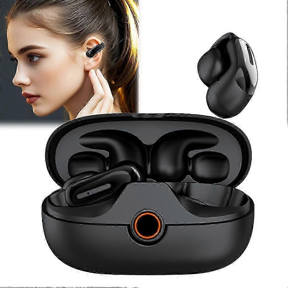 Clip Ear Bluetooth Headphones TWS-5.4 Noise Cancellation Wireless Eadset 2025