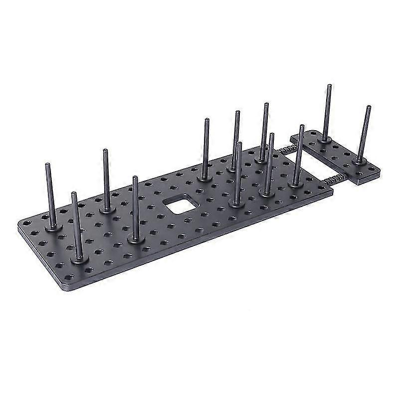 Expandable Kitchen Drawer Organizer Peg Board with Bottom Anti Slip Pad and 12 pegs Telescopic Board New