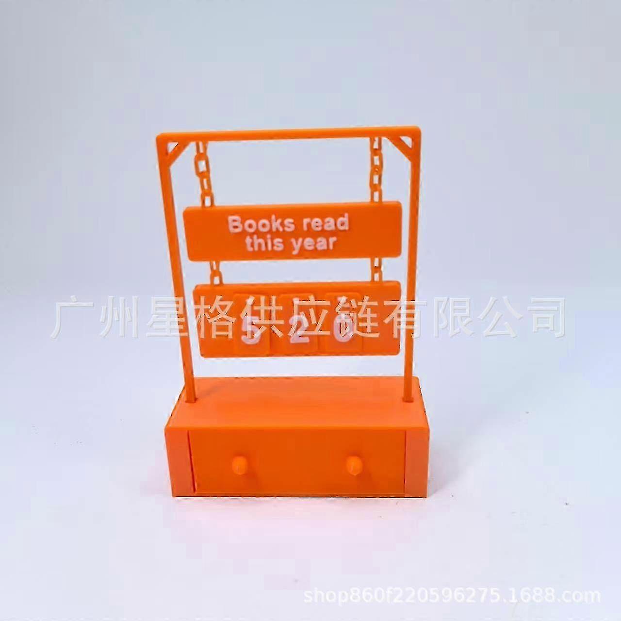 Funny Book Counter Sign - Hanging Bookshelf Decor with Interchangeable Cards, Track Up to 999 Books, Durable Reading Progress Tracker for Book Lovers