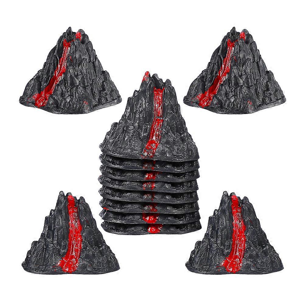 Artificial Volcano Model Plastic Volcano Ornaments for Home Decor 48Pcs