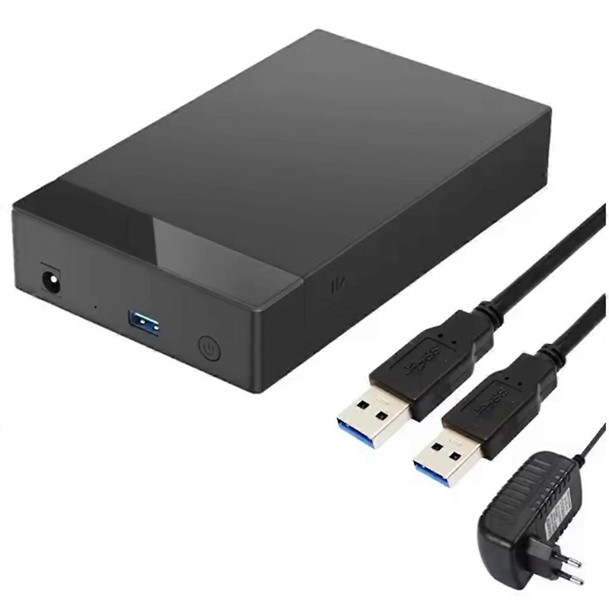 3.5In HDD Case to USB 3.0 Adapter External Hard Drive Enclosure for 2.5In 3.5In SSD Disk HDD Case for PC Laptop EU