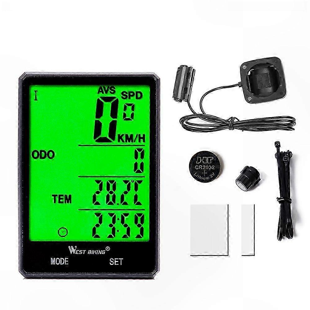 2.8" Oversized Display Waterproof Bicycle Speedometer with Stopwatch Function for Cycling Enthusiasts