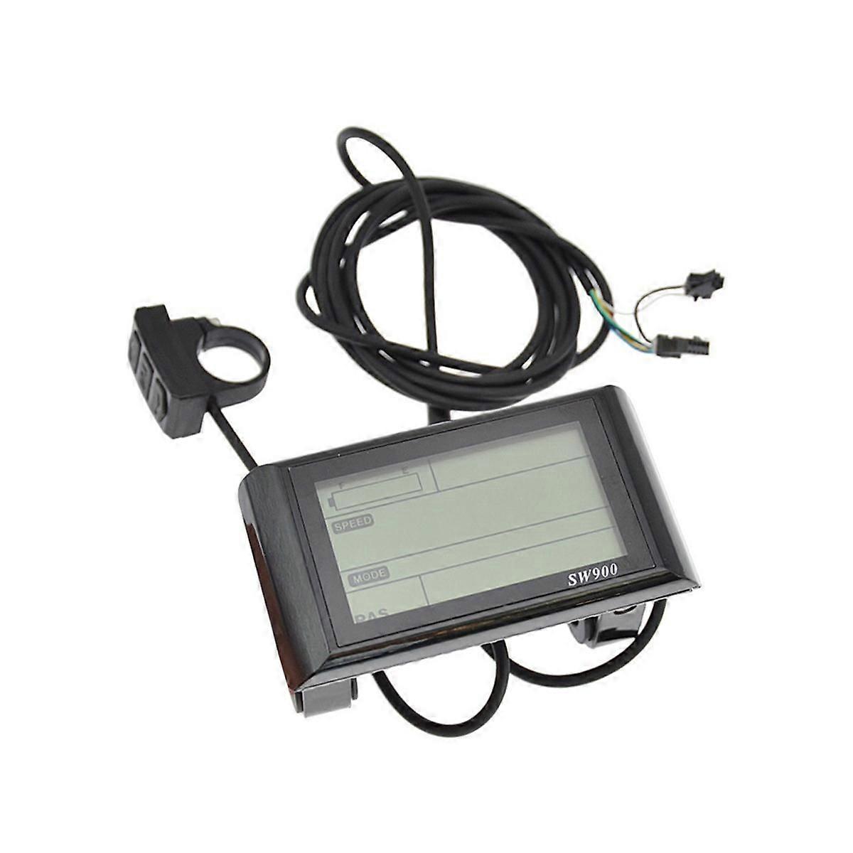 24-72V SW900 LCD Display Control Electric Bicycle Speed Meter Speedometer Wired Speed Counter Code