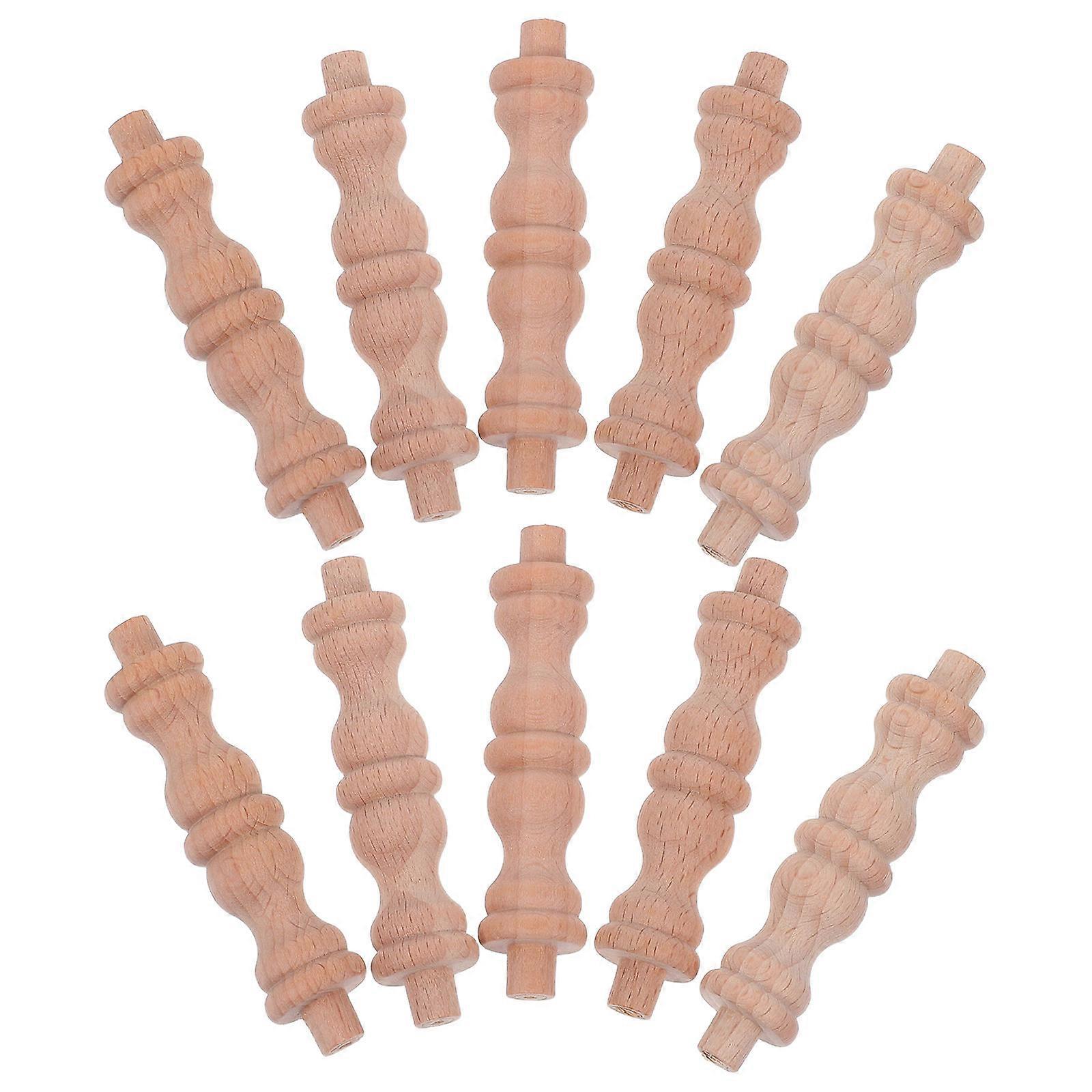 Wooden Baluster Spindles for Rustic Craft Decoration 40Pcs European Style Columns