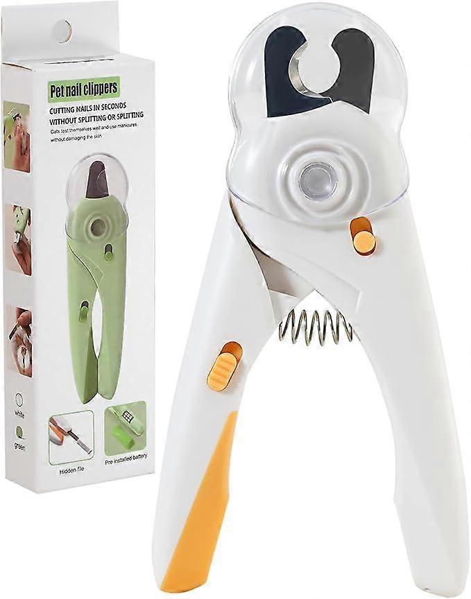 Pet Nail Clipper with Light for Cats & Small Dogs Puppies, Ultra Bright LED to Illuminate Nail Bloodline to Avoid Over Cutting, Extra-Sharp and Durabl