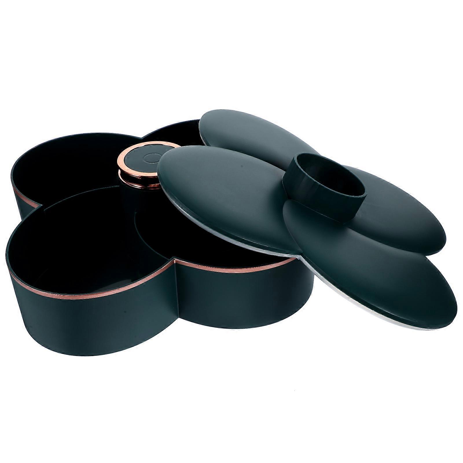 Candy Box Lidded Fruit Case for Rotatable Snack Storage Box
