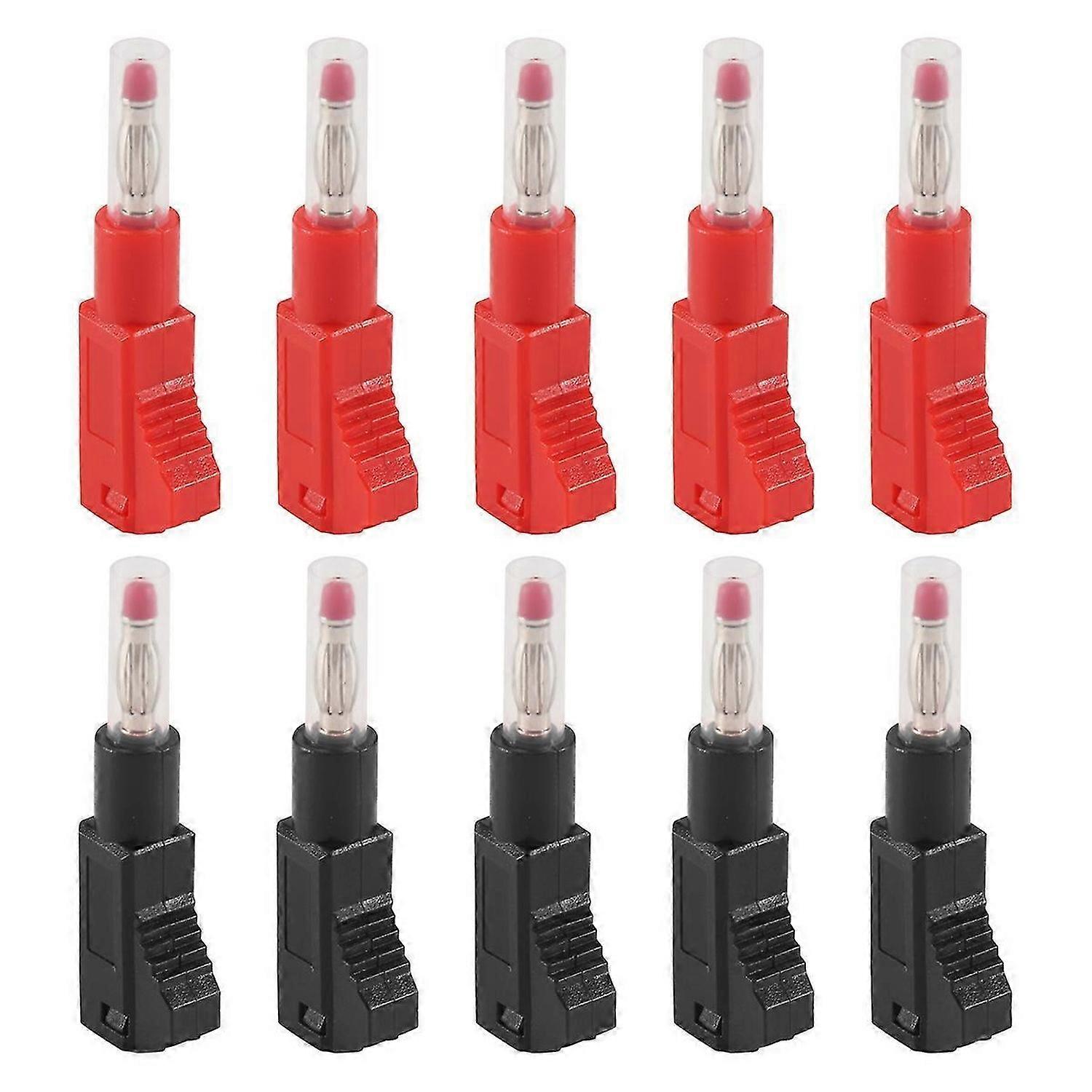 10 Sets Retractable Sheath 4Mm Banana Plug Connectors Plugs Adapter