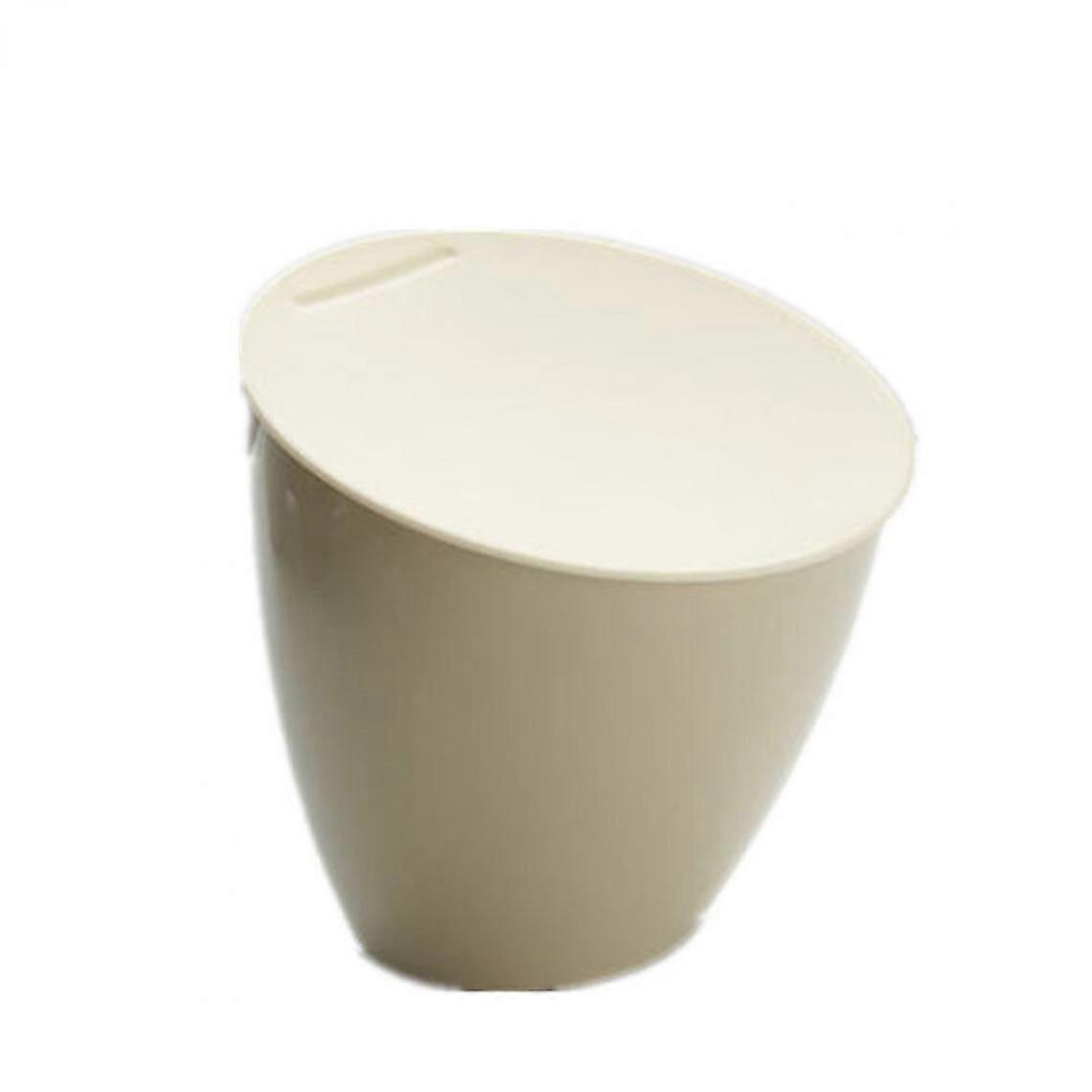 Trash Cans, Mini Trash Cans, Desktop Trash Baskets, Kitchen Trash Lids, Desktop Trash Cans, Storage Boxes.(beige)