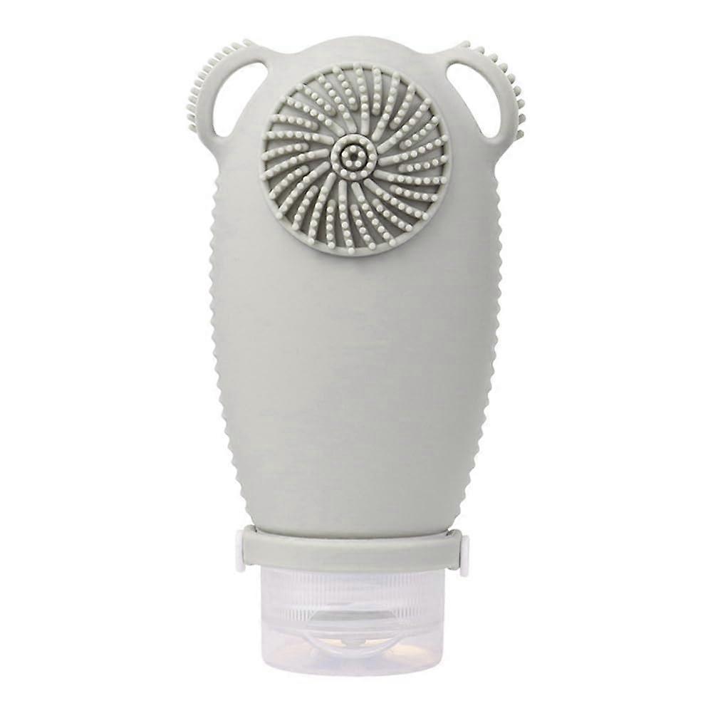 Portable Silicone For Shampoo And Lotion Container With Cleansing Brush Model C Travel Size