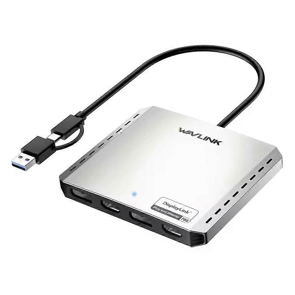 WAVLINK WL-UG7501DH-PD 2 DP + 2 HD Konverter 4K / 8K Display Adapter mit 85W Upstream Charging für Intel / M1 / M2 / M3 /
