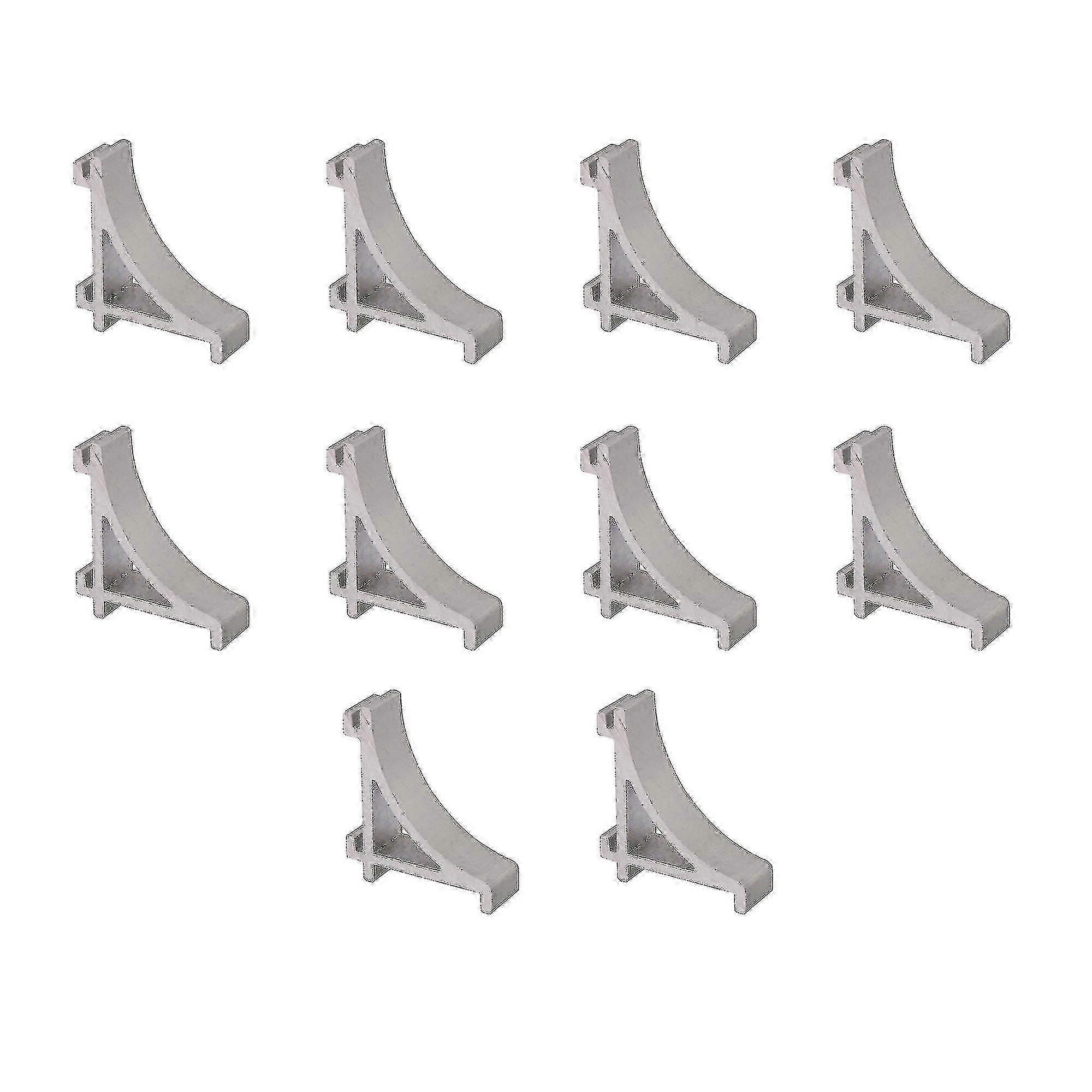 10pcs 2.3cm Silver Refrigerator Shelf Support Hooks Aluminum Alloy