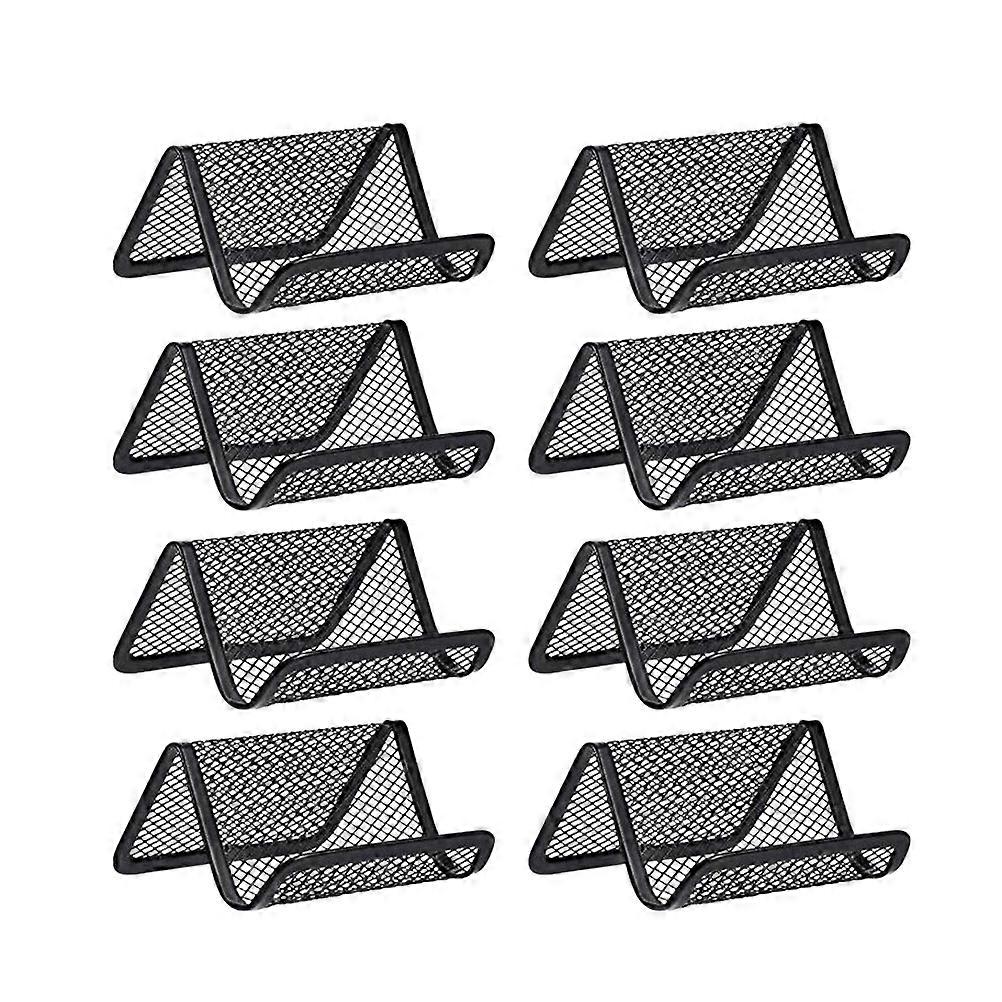 Holder for Business Cards Iron Mesh Name Holder 8Pcs Black Metal