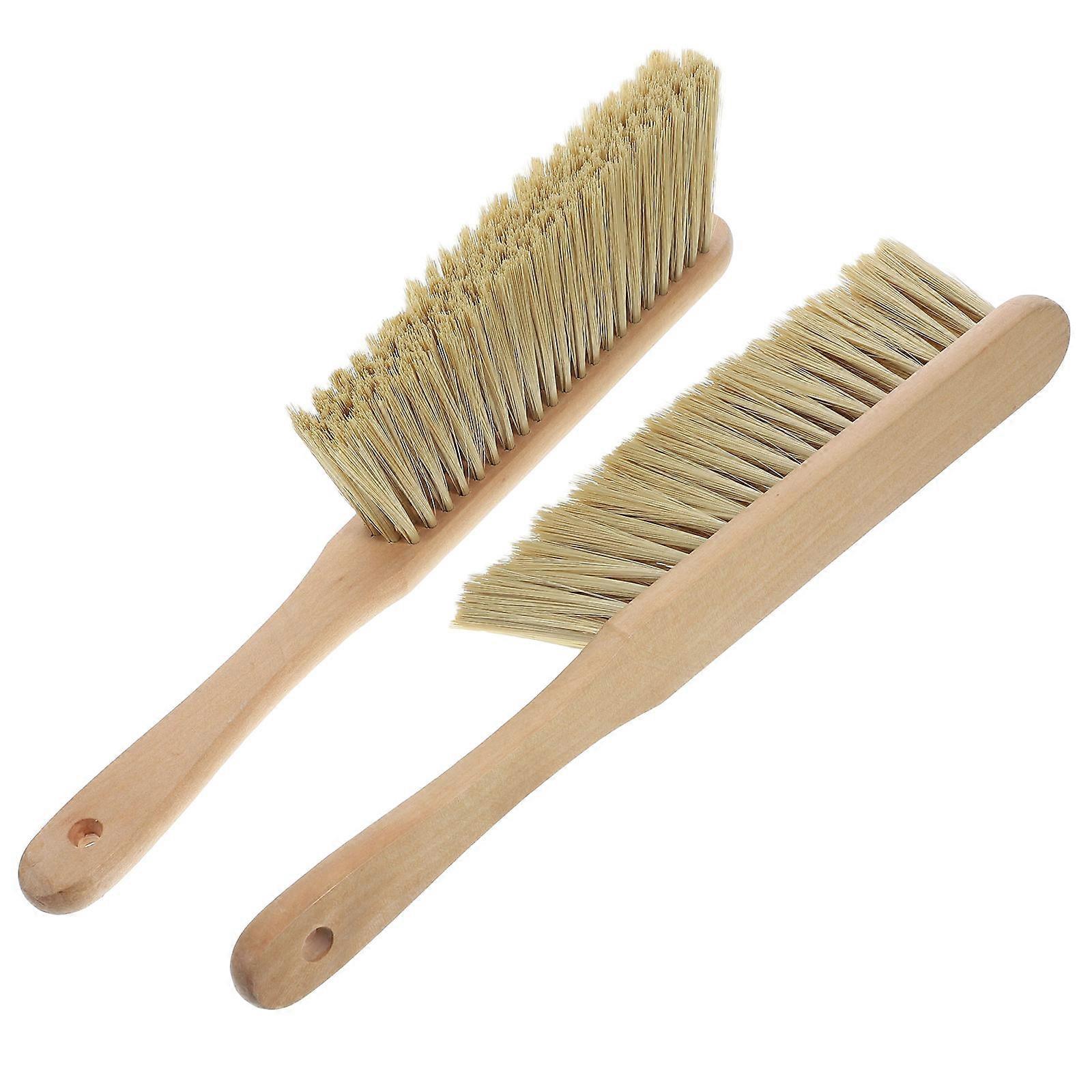 brosse à balai à main brosse à poussière en bois pour le nettoyage 2 pièces petit ensemble portable