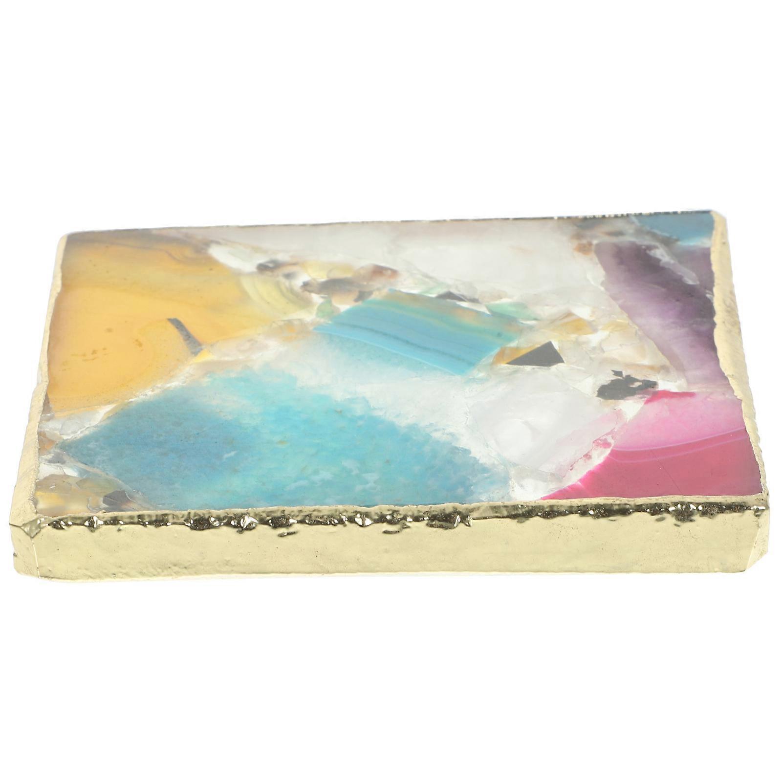 Assorted Color Crystal Coaster Office Cup Coaster for Insulation 3Pcs