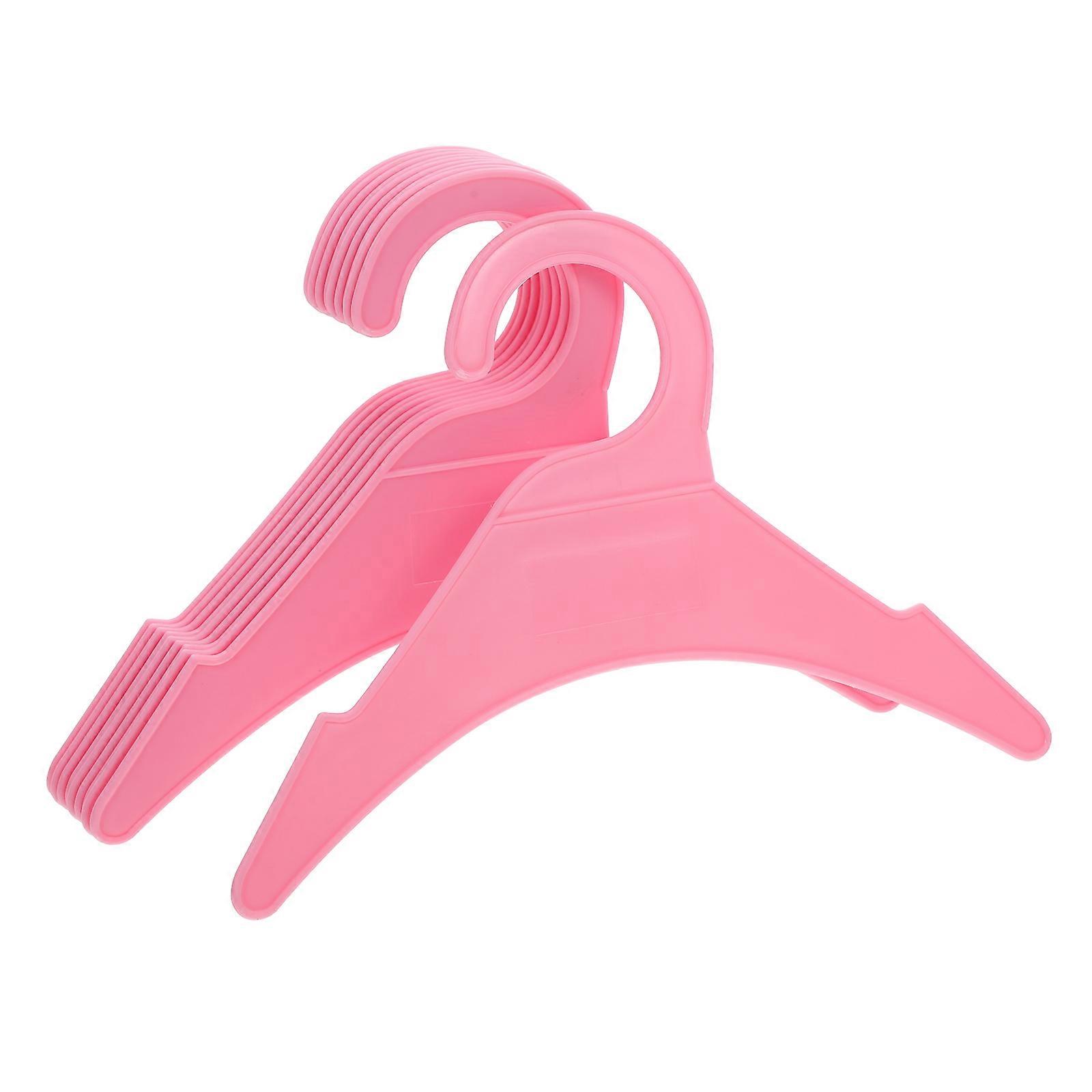 Small Pet Hanger Clothes Hangers for Hanging Use 20Pcs Rosy ABS Material