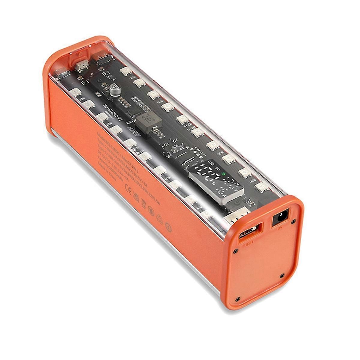8 Slots 18650 Power Bank Case 22.5W Fast Charging DIY Battery Box Digital Display USB Type C DC5.5x