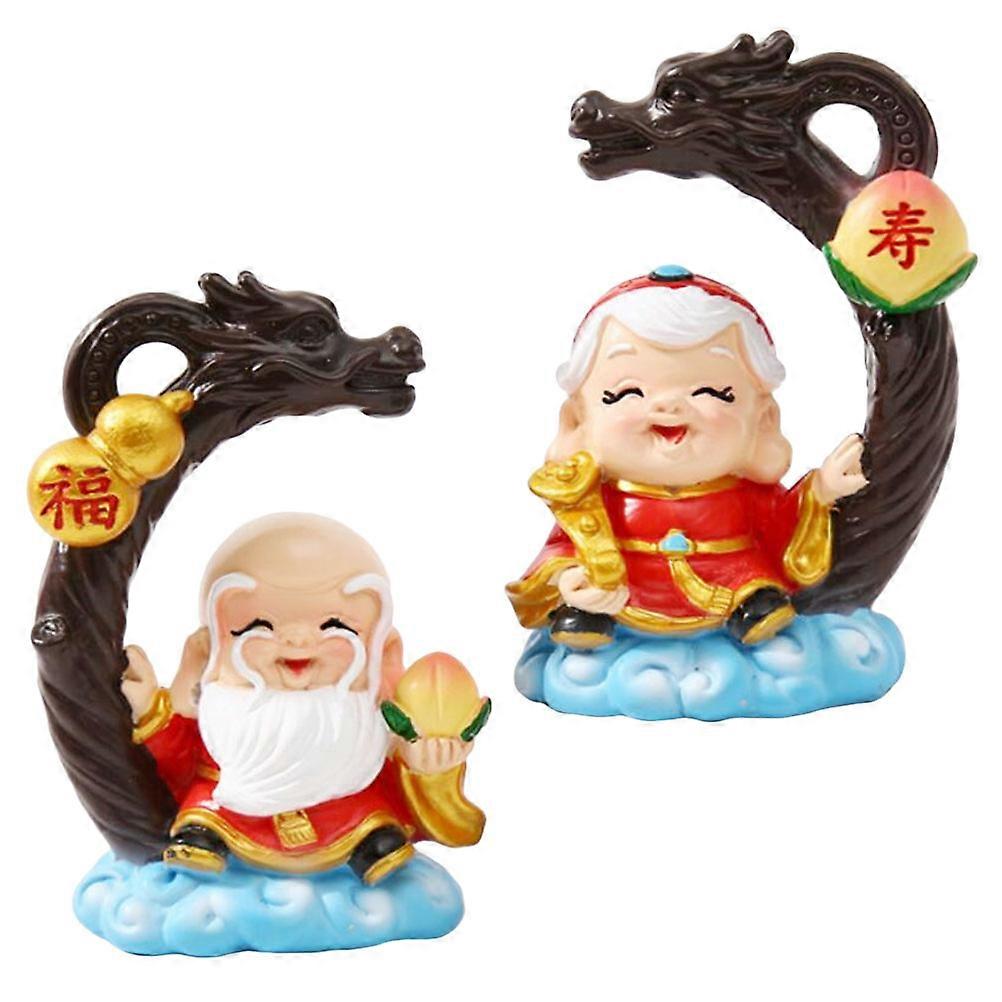 Chinese Blessing Word Tabletop Decorations for Anniversary Party 4Pcs Set