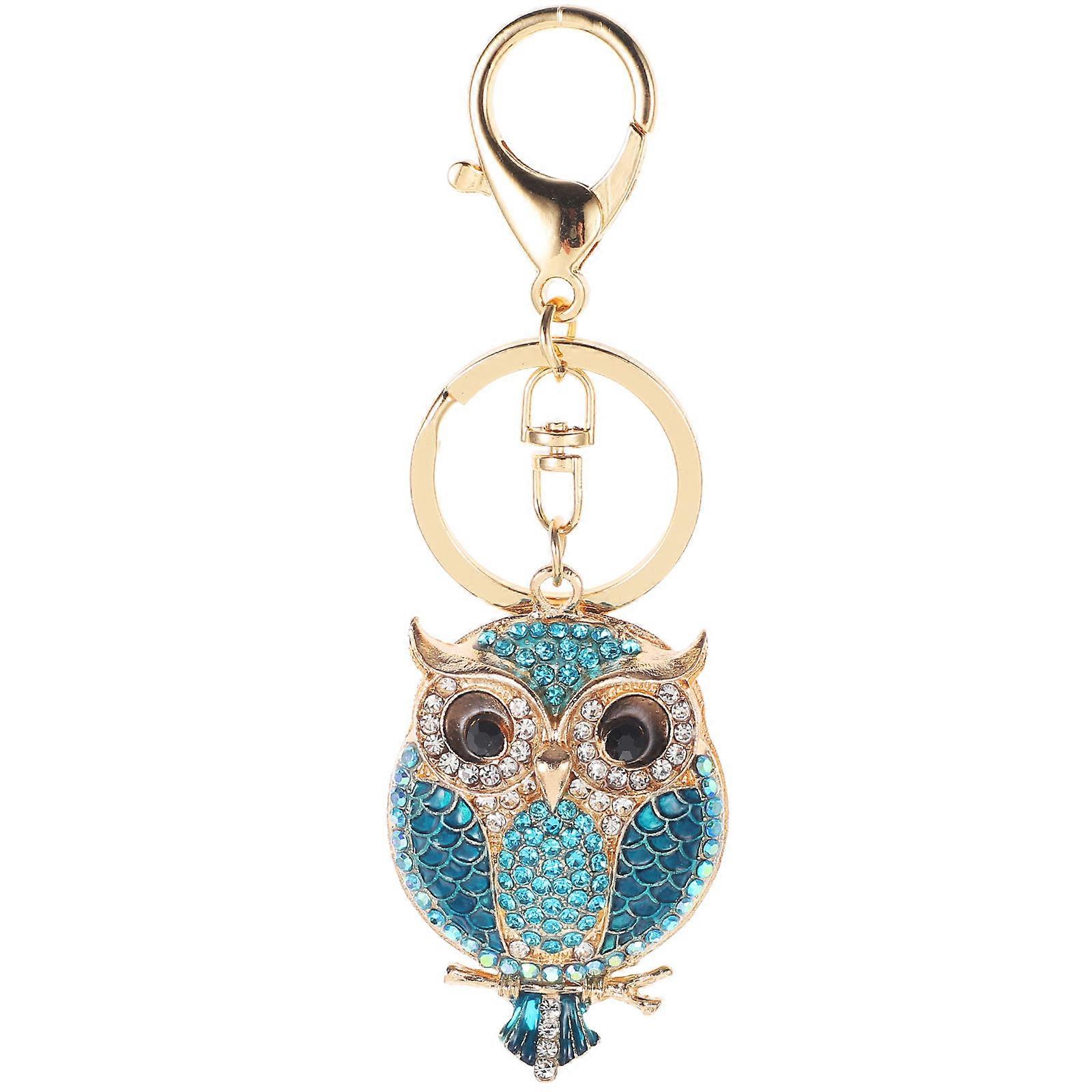 Charming 3Pcs Owl Key Pendant For Women Ideal For Nursery And Parties Crafted With Rhinestones And Quality Alloy Material