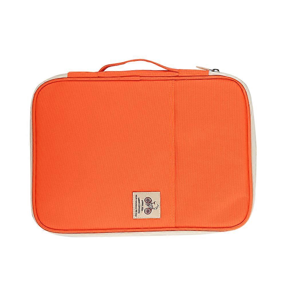 Zipper Briefcase A4 Document Bag for Travel Use 3Pcs Portable Organizer