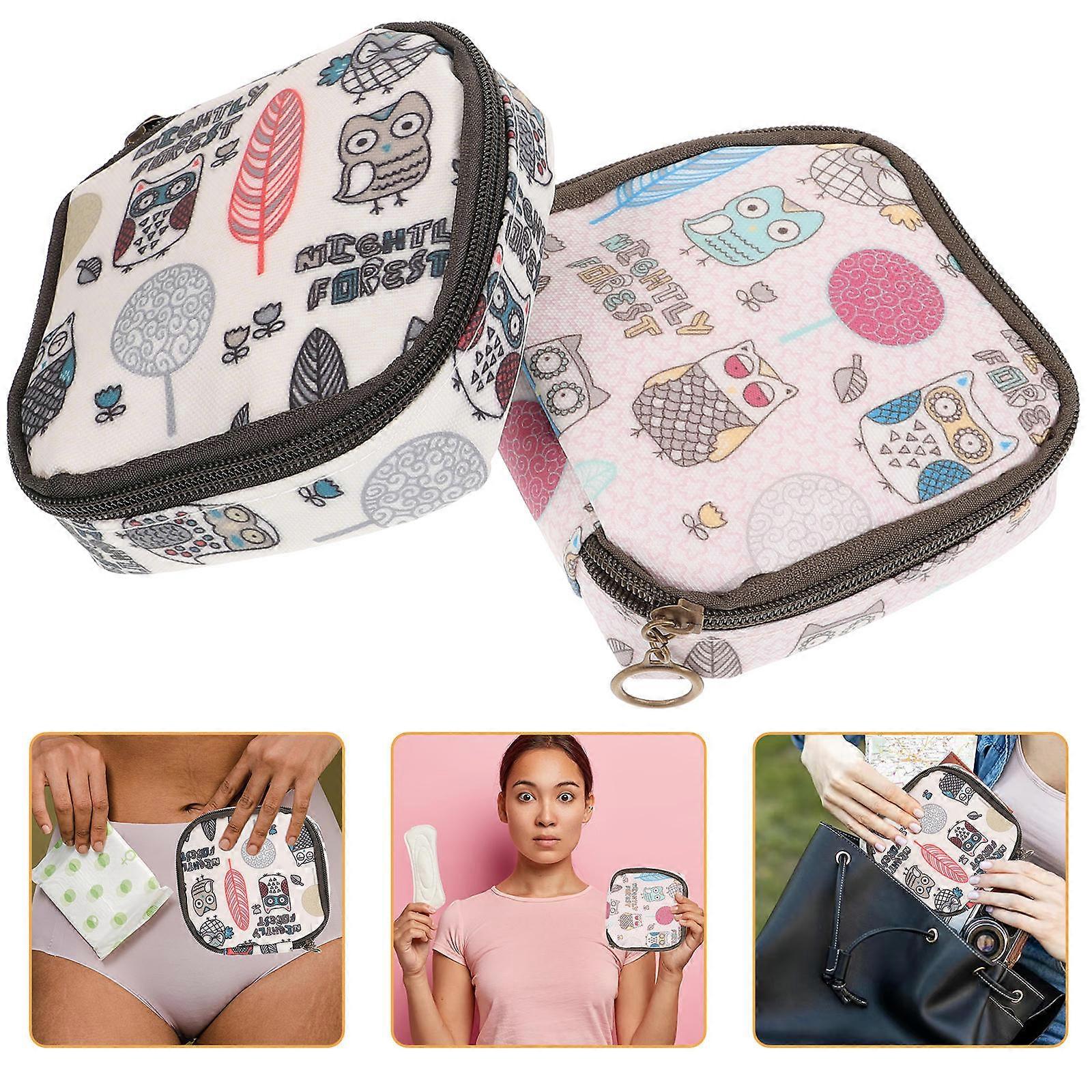 Assorted Color Multi-Function Tampon Holders 8 Pcs Lightweight And Compact Storage Bags For Women Travel Office