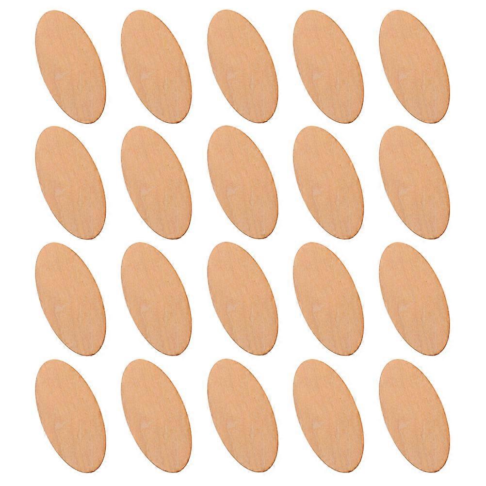 40Pcs Oval Wood Slices For Home Decor And Art Projects Suitable For All Ages Crafted From Natural Wood Featuring Smooth Surface Finish