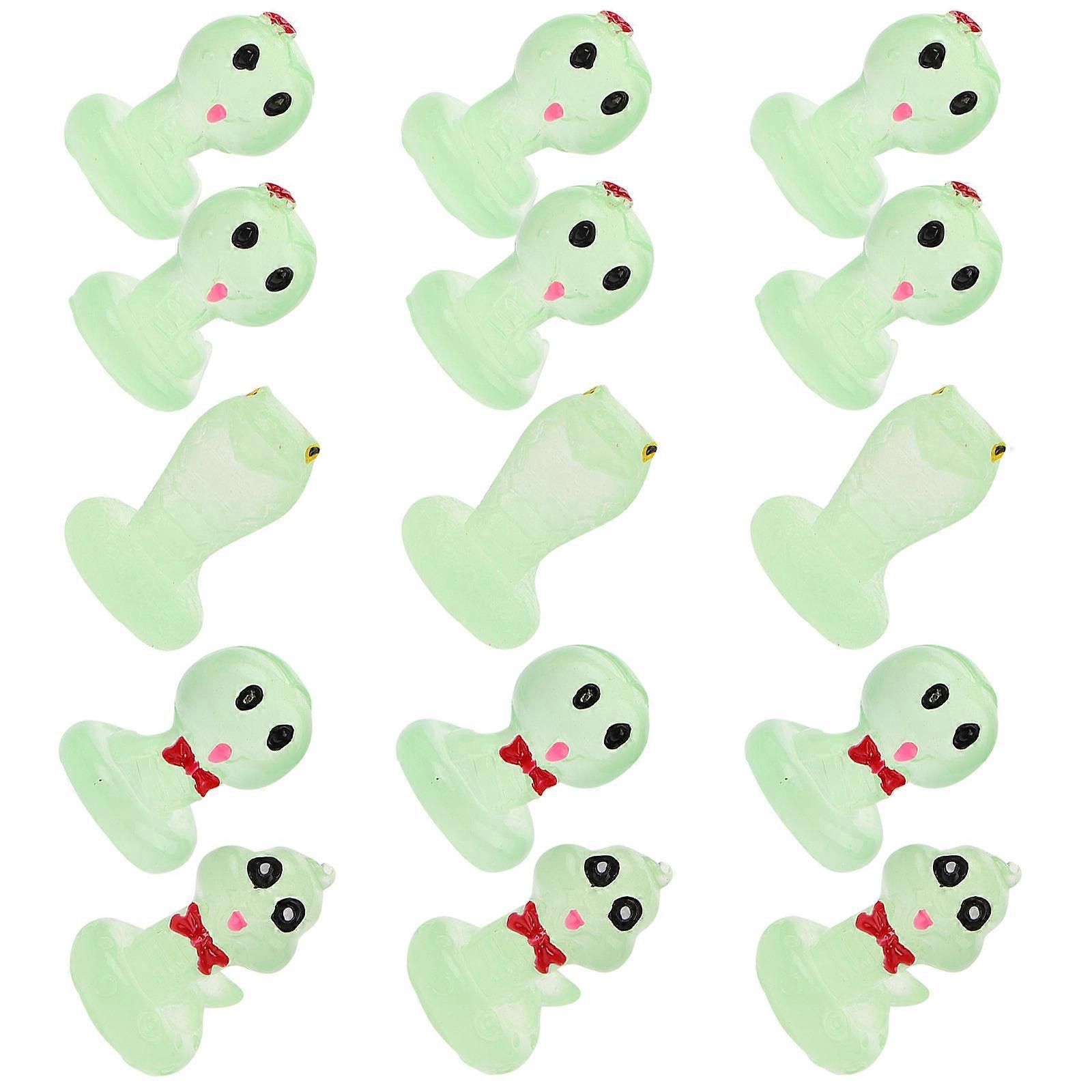 Mini Resin Snake Figurines for Decor Glow in The Dark 60Pcs Set