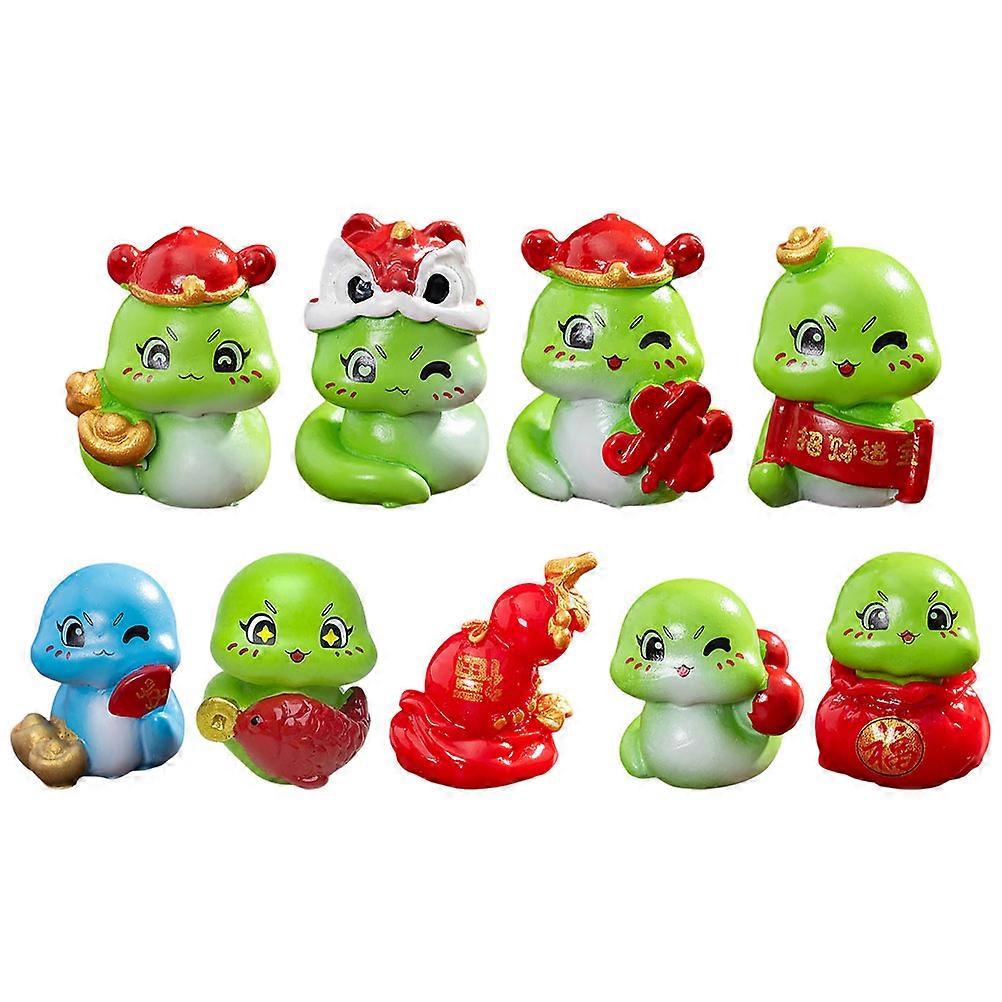 Mini Resin Snake Sculpture for Garden Decoration 45Pcs Assorted Color Figurines
