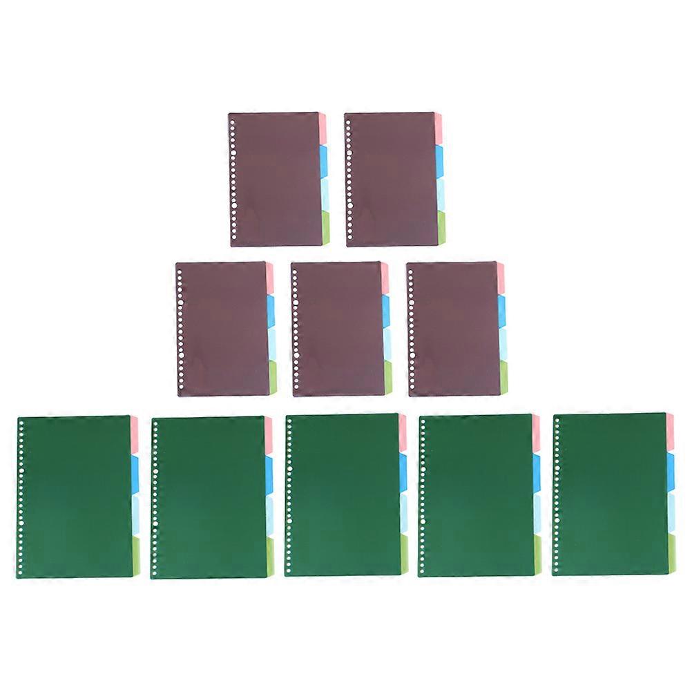 Plastic Binder Tabs Monthly Binder Dividers With Tabs For Books Journals Notebooks 21.50x15.50x0.01cm 10 Sets