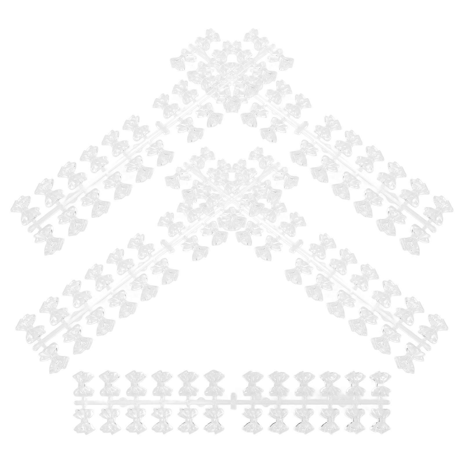 Transparent Nail Practice Color Display Board for Manicure Training 120Pcs Bow Pattern