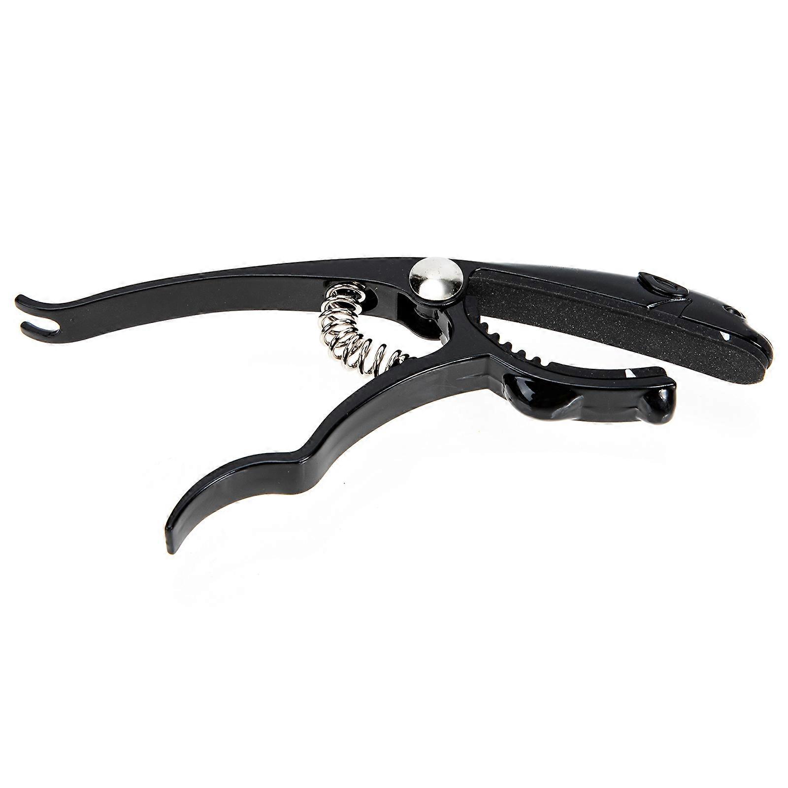 Guitar Capo 2Pcs Alloy Ukulele Tuner Practical Music Accessory For Beginners And Experienced Players Black Mechanical Design