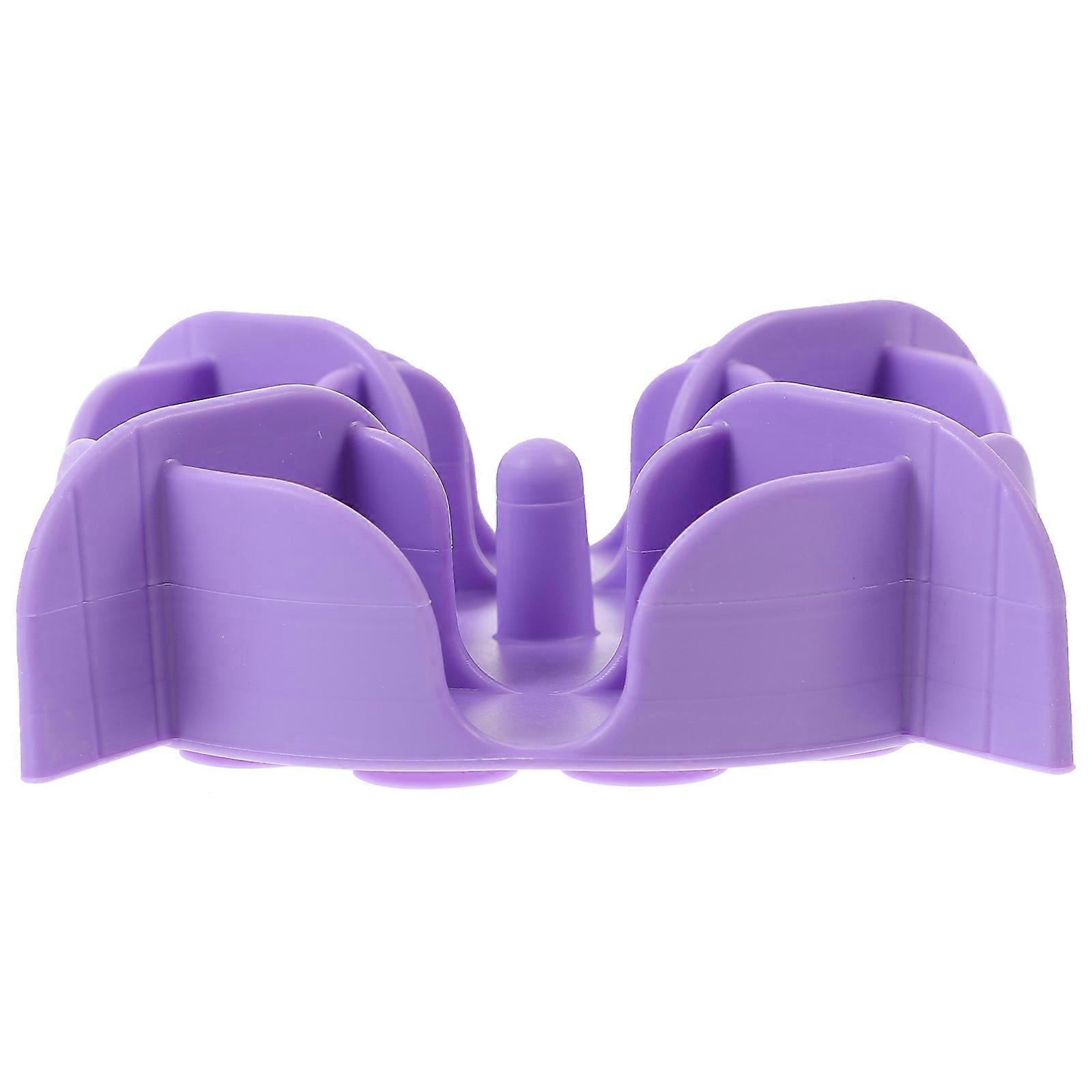 Violet Slow Feeder Dog Bowl Insert for Preventing Choking 4Pcs Silicone Set