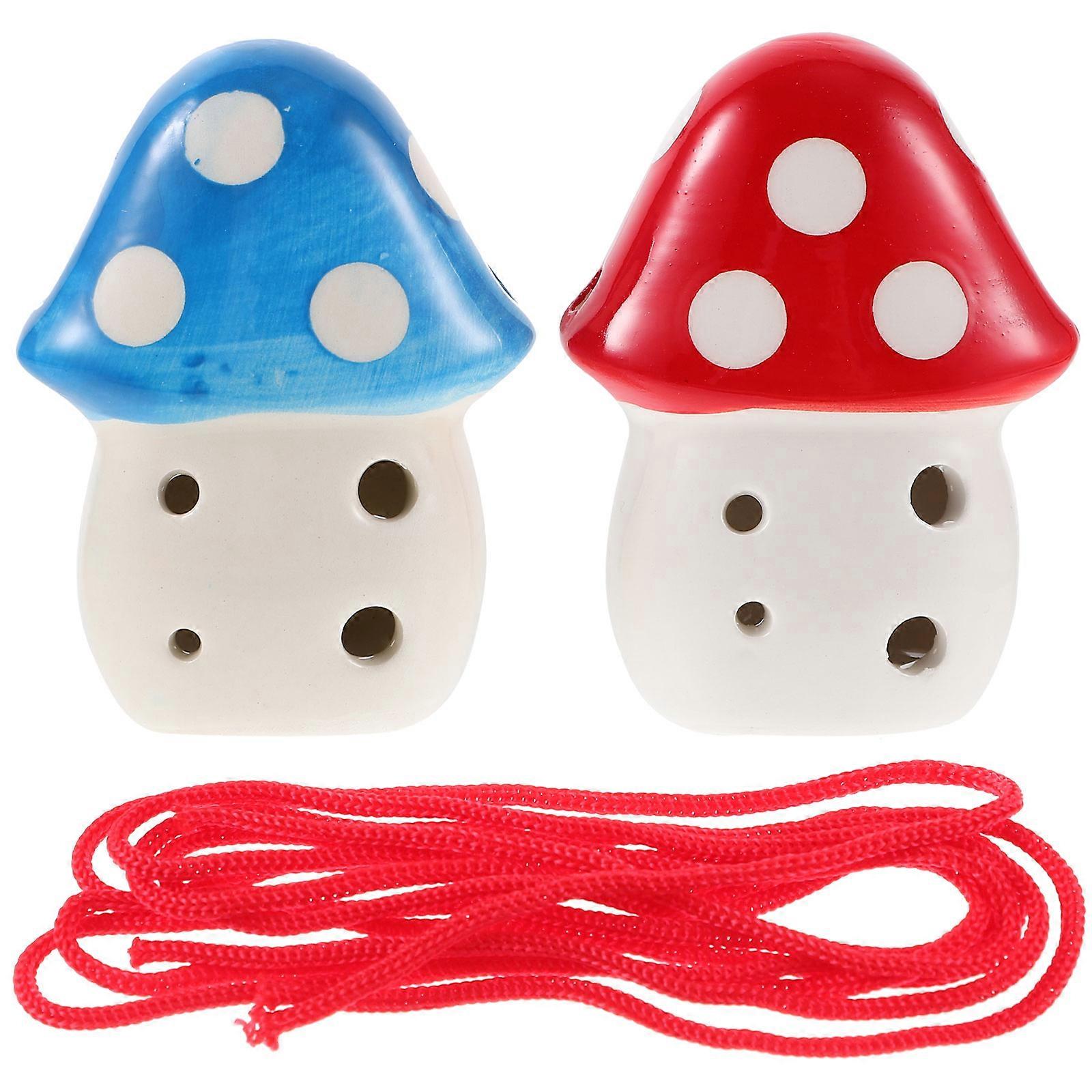 6-Hole Ocarina for Kids Mushroom Musical Instrument 8Pcs Beginner Toy