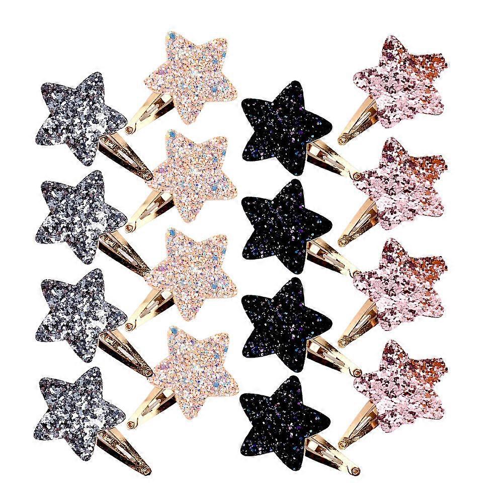 Cute Star Hair Clips 16Pcs For Girls Any Occasions Assorted Color Non-Irritating Comfortable To Use