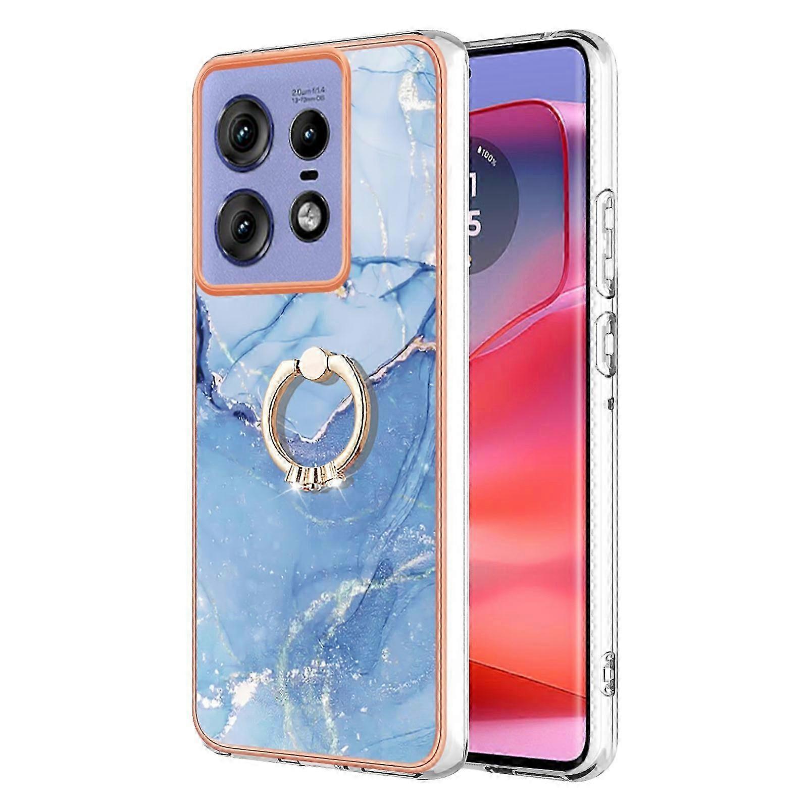 25-26 Electroplating Marble Dual-side IMD Phone Case with Ring