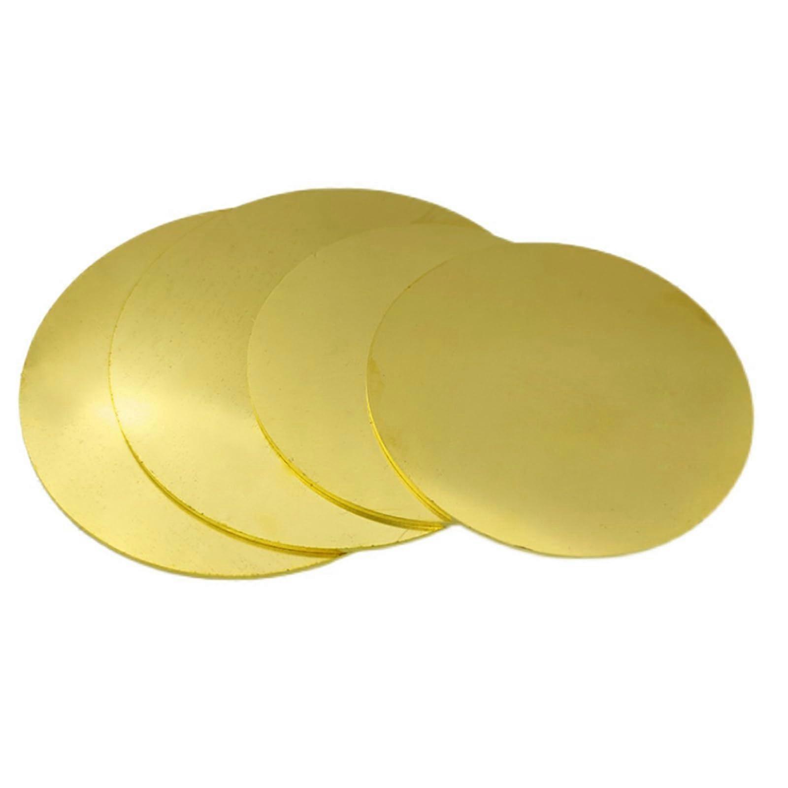 Copper Sheet Round Plate, 4 Pcs H62 Solid Brass Disc, 0.5 Mm Thick, Diameter 1030 Mm, DIY Crafts