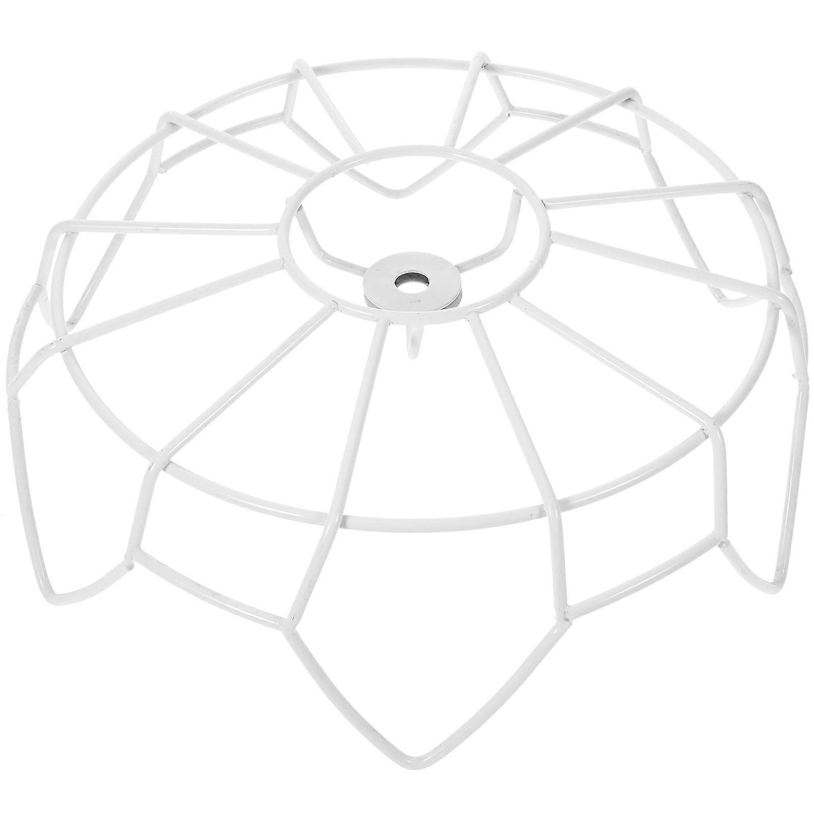 Metal Lampshade Rack Lamp Shade Frame for Table Light 4Pcs White Color