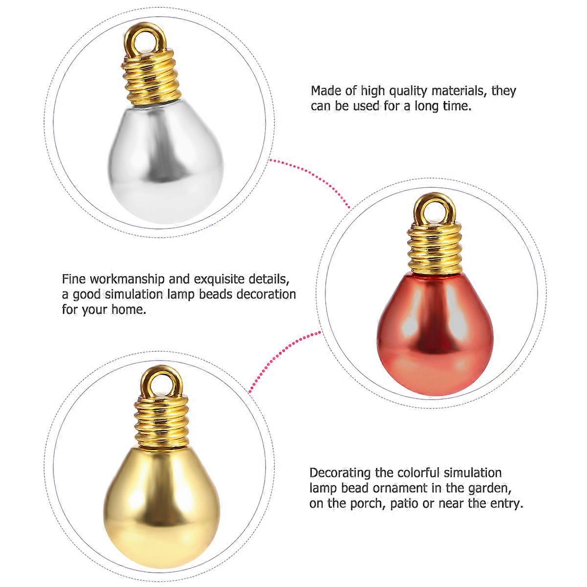 Plastic Beads Round Bulb Beads for DIY Handmade Accessories 1000Pcs