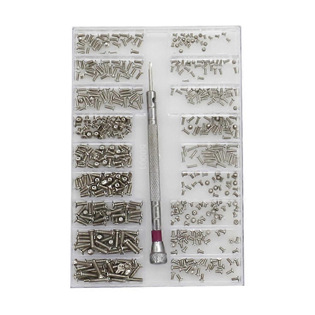 Laptop Screw Kit Mixed Suit For DIY Users Repair Maintenance Tasks 4.7X3.1X0.5In Silver 1 Set